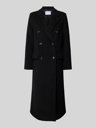 Samsøe Samsøe Wollmantel mit doppelreihiger Knopfleiste Modell 'FALCON' Black 2
