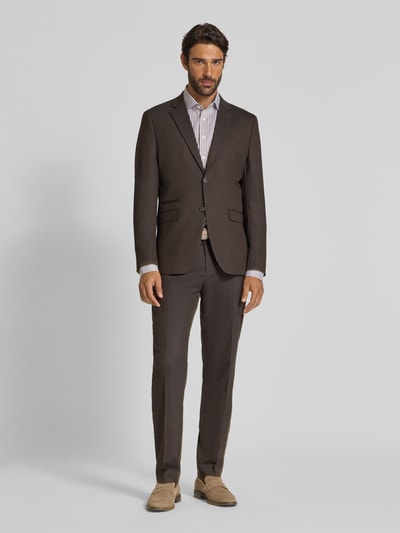 OLYMP SIGNATURE SLIM FIT Koszula casualowa o kroju slim fit z kołnierzykiem typu kent model ‘Namur’ Średniobrązowy 1