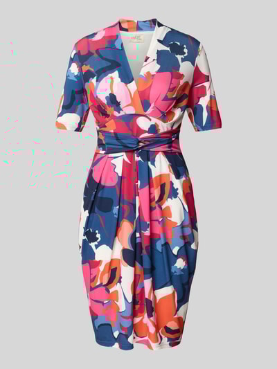 Vera Mont Knielanges Cocktailkleid in Wickel-Optik Blau 2