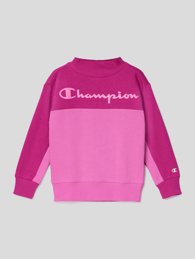 CHAMPION Sweatshirt mit überschnittenen Schultern  Fuchsia 1