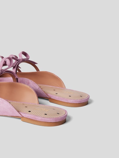 RED Valentino Mules aus Leder Mauve 3