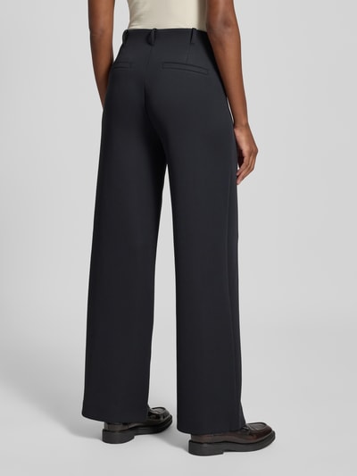 Christian Berg Woman Hose mit weitem Bein und Längsnähten Black 5