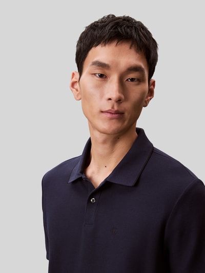 CK Calvin Klein Koszulka polo z logo w formie haftu z czystej bawełny Granatowy 3