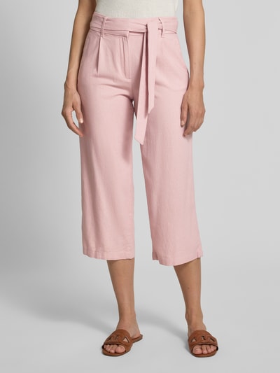 Only Regular Fit Culotte aus Viskose-Leinen-Mix Modell 'CARO' Rosa 4
