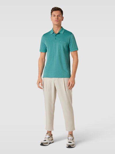 RAGMAN Poloshirt met borstzak Turquoise - 1