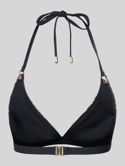 Productfoto, zwart-bruin Bikini-Oberteil in Triangel-Form Modell 'Leopard Beach' van JOOP! Collection, nauwsluitende fit, stretchmateriaal