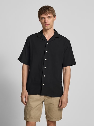 Redefined Rebel Regular Fit Freizeithemd mit Strukturmuster Modell 'FELIX' Black 4