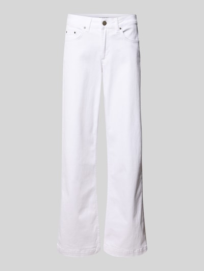 Produktfoto, weiße Regular Fit Jeans im 5-Pocket-Design von Smith and Soul aus Baumwoll-Mix mit Stretch, glatte Struktur, neutraler Hintergrund