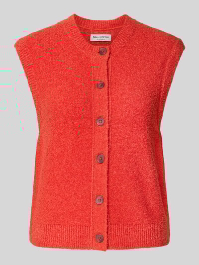 Marc O'Polo Regular Fit Strickweste aus Bouclé-Baumwoll-Mix Orange 2
