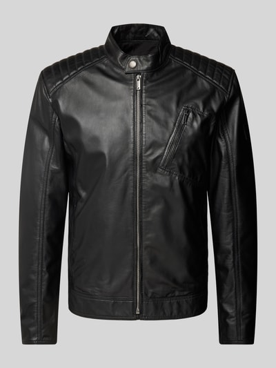 Strellson Lederjacke mit Stehkragen Modell 'PIERCE' Black 2