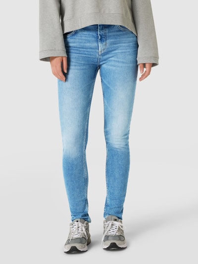 Marc O'Polo Skinny Fit Jeans mit Label-Details Modell 'SKARA' Blau 4