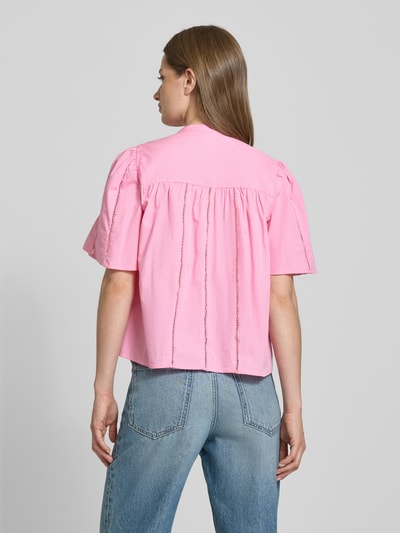 YAS Bluzka o kroju regular fit ze stójką model ‘GUNIA’ Mocnoróżowy 5