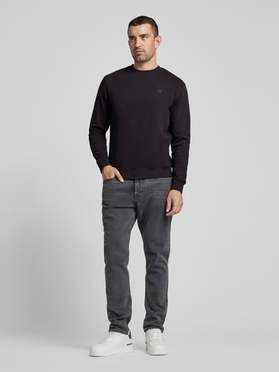 Scotch & Soda Sweatshirt met ribboorden Zwart - 1