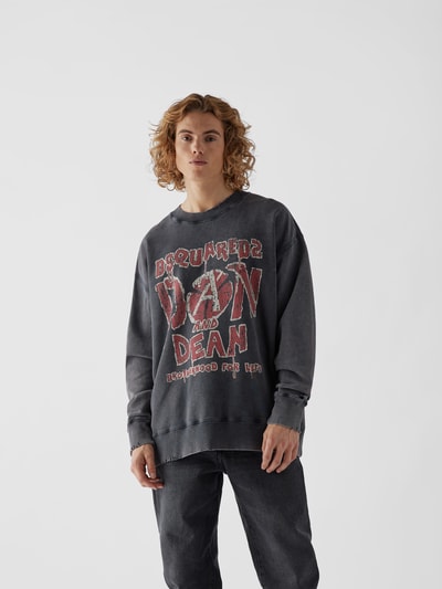 Dsquared2 Sweatshirt im Oversized-Look Dunkelgrau 4