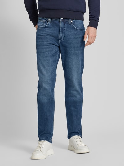 s.Oliver BLACK LABEL Slim fit jeans in 5-pocketmodel, model 'Nelio' Marineblauw - 4