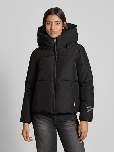 khujo Gewatteerd jack met ritszakken, model 'AUDREY MATT' Zwart - 4