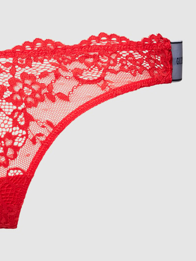 Guess String van gebloemd kant, model 'BELLE' Rood - 2