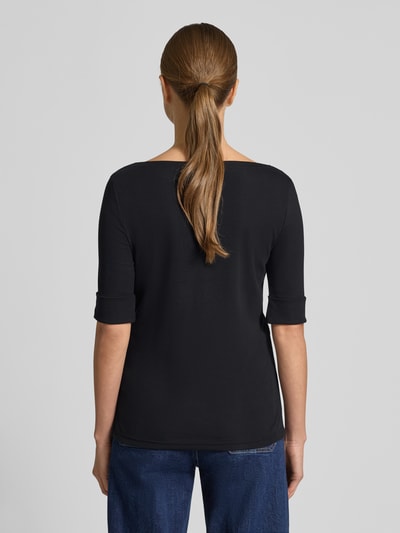 Lauren Ralph Lauren T-Shirt mit U-Boot-Ausschnitt Modell 'JUDY' Black 5