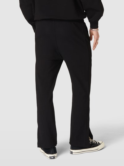 PEQUS Relaxed Fit Sweatpants mit Logo-Print Modell 'Straight Leg Logo' Schwarz 5