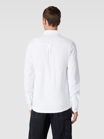 Lyle & Scott Slim fit vrijetijdsoverhemd met labelstitching Wit - 5