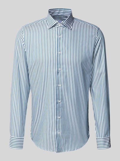 SEIDENSTICKER Slim Fit Business-Hemd mit Knopfleiste Petrol 2