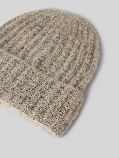 PIECES Czapka beanie z prążkowanej dzianiny model ‘PYRON’ Złamany biały 2