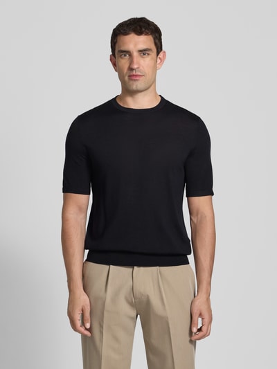 Tiger Of Sweden Strickshirt aus Wolle mit Rundhalsausschnitt Modell 'CONNOR' Marine 4