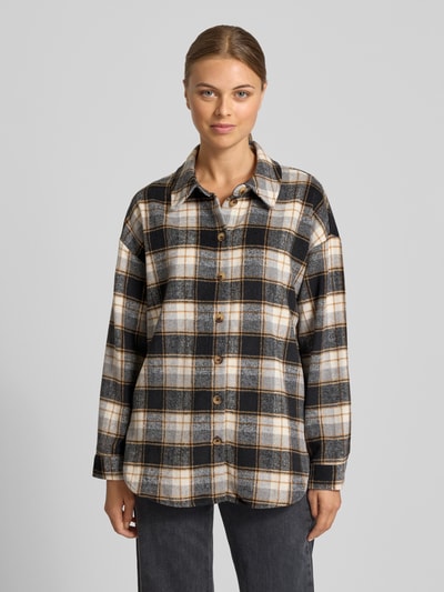 Vero Moda Regular fit overhemdblouse met ruitmotief, model 'NAYA' Offwhite - 4