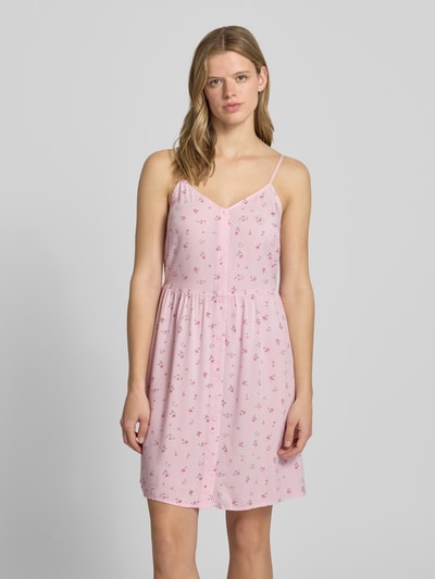 PIECES Leicht ausgestelltes Minikleid aus reiner Viskose Modell 'TALA' Rosa 4