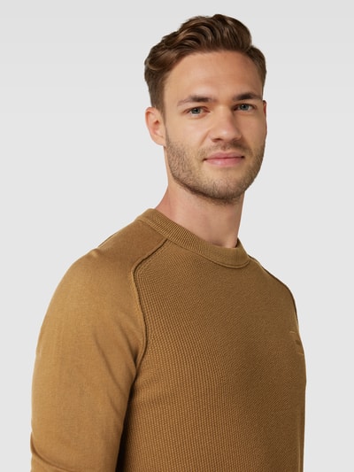 BOSS Orange Strickpullover mit Kaschmir-Anteil Modell 'KESOM' Camel 3