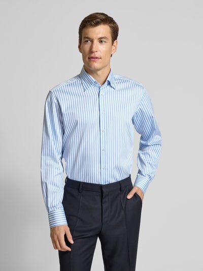 ETERNA Modern Fit Business-Hemd mit Knopfleiste Bleu 4