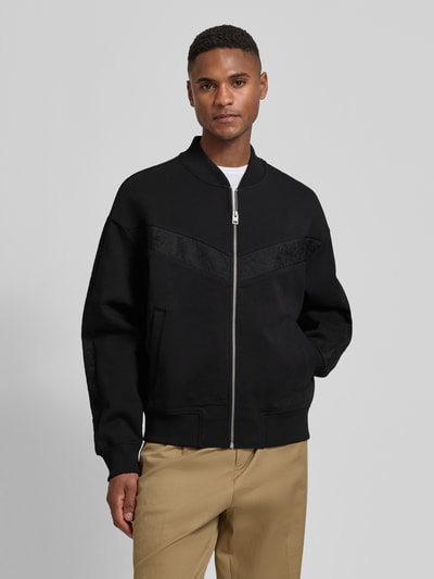 HUGO Oversized Sweatjacke aus Baumwoll-Mix Modell 'DROMZIP' Black 4