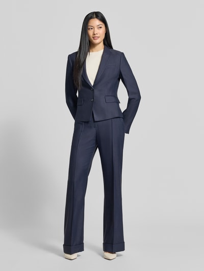 BOSS Wide Leg Hose aus Viskose-Mix Modell 'Talia5' Marine 1
