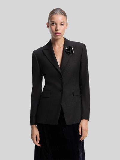 HUGO Regular Fit Longblazer aus Viskose-Mix Black 4