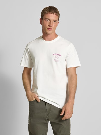 Only & Sons Regular fit T-shirt van puur katoen, model 'KYE' Wit - 4