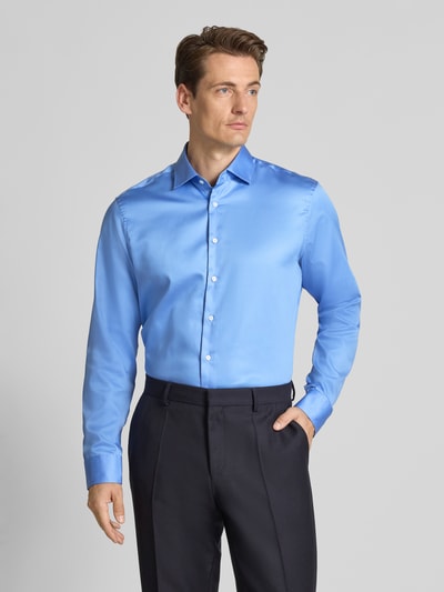 SEIDENSTICKER REGULAR FIT Koszula biznesowa o kroju regular fit z kołnierzykiem typu kent model ‘New’ Błękitny 4