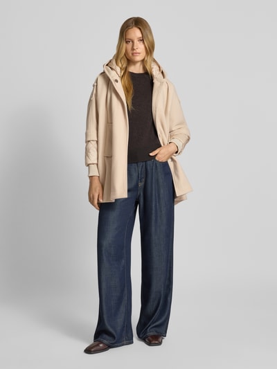 Beaumont Amsterdam Płaszcz o kroju relaxed fit z dodatkiem lnu Gliniany 1