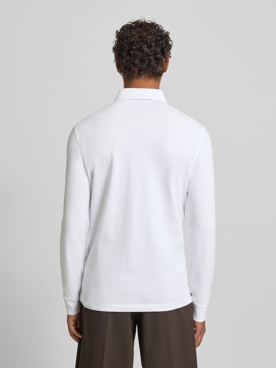 bugatti Regular Fit Poloshirt mit Kontrastkragen und Label-Stitching Weiss 5