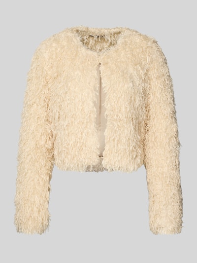 Christian Berg Woman Selection Regular Fit Bolero mit Federn und Rundhalsausschnitt Ecru 2