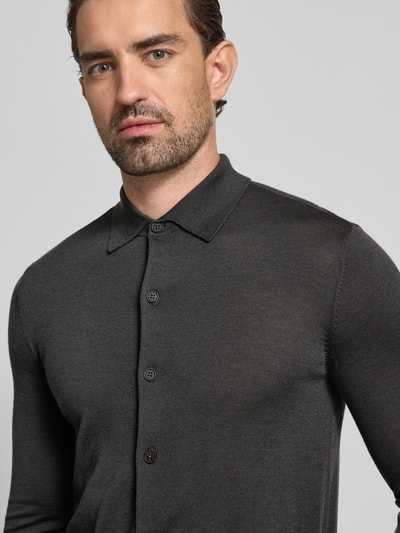 Emporio Armani Wollcardigan mit Kentkragen Schlamm 3