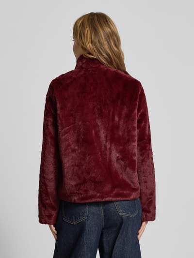 Only Kurtka o kroju regular fit z imitacji futra model ‘NEWVIDA’ Bordowy 5