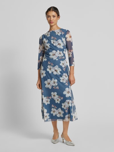 Swing Cocktailkleid mit Raffungen Bleu 4