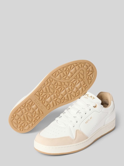 Replay Ledersneaker mit Label-Prints Modell 'SMASH CHOICE' Weiss 4