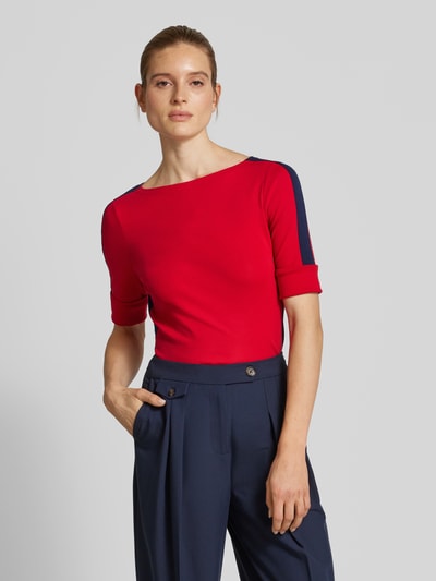 Lauren Ralph Lauren T-Shirt mit U-Boot-Ausschnitt Modell 'DAMIRA' Rot 4