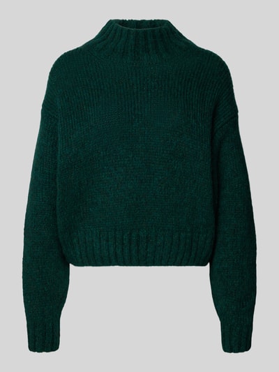 Marc Cain Strickpullover mit Stehkragen und überschnittenen Schultern Dunkelgruen 2