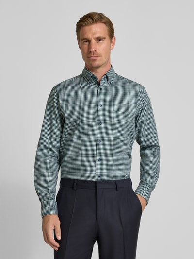 ETERNA Modern fit zakelijk overhemd met button-downkraag Groen - 4