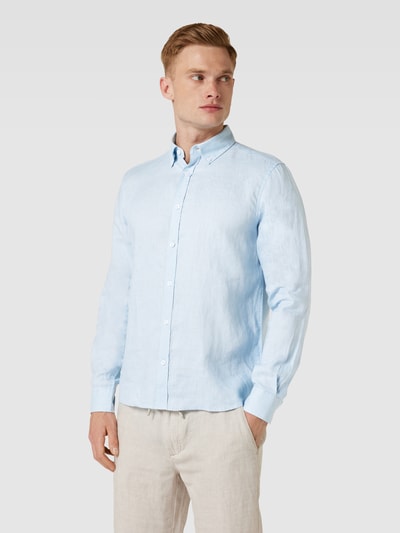 s.Oliver RED LABEL Freizeithemd mit Button-Down-Kragen Hellblau 4