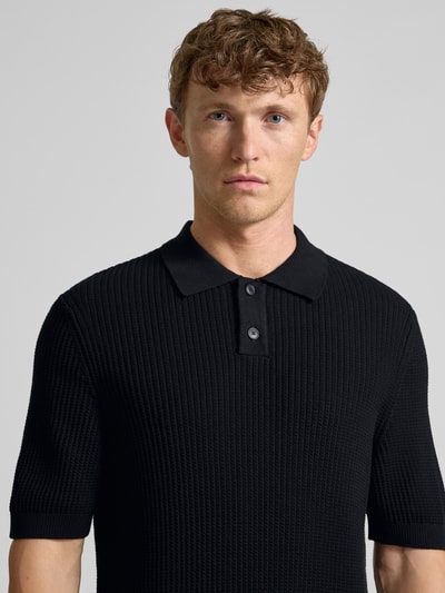 BOSS Orange Relaxed Fit Poloshirt aus Baumwoll-Kapok-Mix Black 3