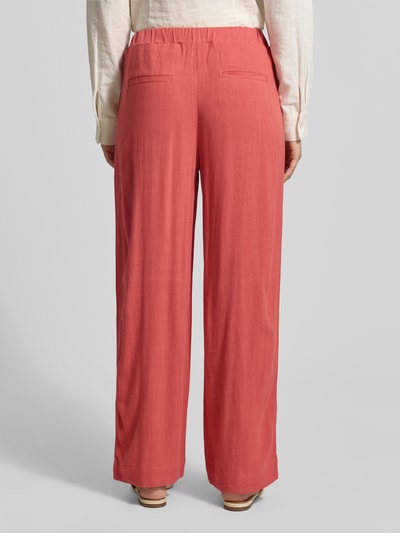Jake*s Casual Stoffhose aus Viskose-Leinen-Mix mit elastischem Bund Rostrot 5