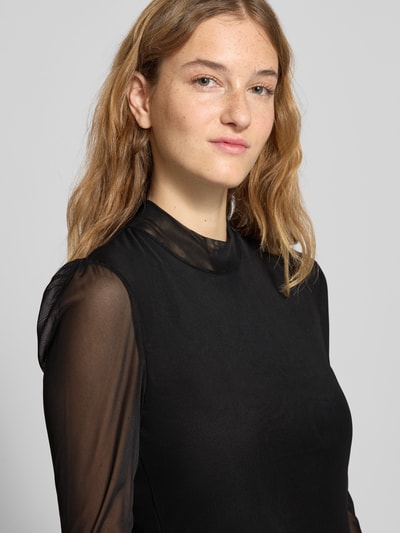 Only Tailliertes Minikleid aus Mesh Modell 'ERICA' Black 3